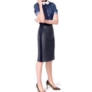 J. Crew | Illusion Colorblock Wool The Pencil Skirt